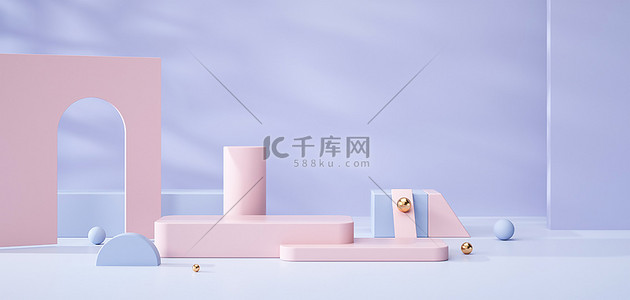 双十一立体背景图片_展台立体底座c4d