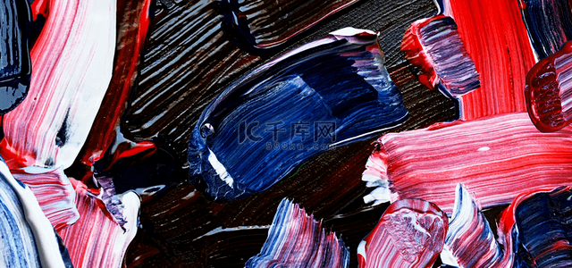 动物抽象抽象背景图片_丙烯画布抽象风格红色背景