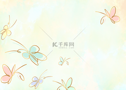 矢量图形的昆虫背景图片_蝴蝶抽象水彩创意艺术背景