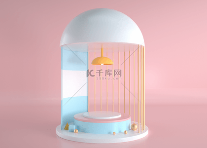 电子商务展台背景图片_现代简约产品展示展台背景3d渲染