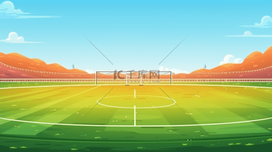 中秋歌咏比赛背景图片_绿色足球场体育操场背景