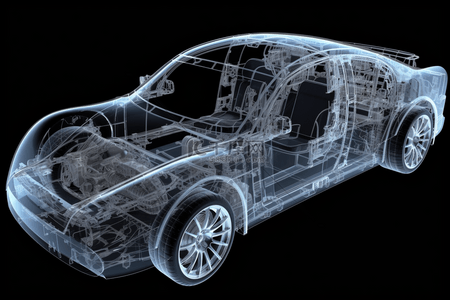 机械数字背景图片_汽车内部构造数字艺术