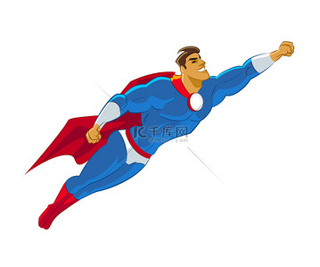 小微权力背景图片_飞的超级英雄