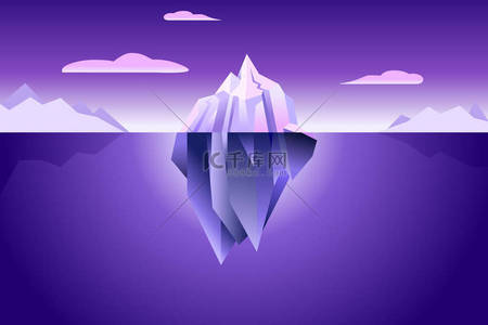 超紫冰山壁纸