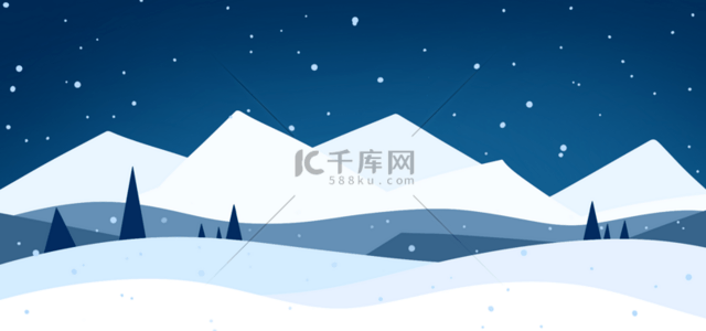 夜晚雪山风景背景