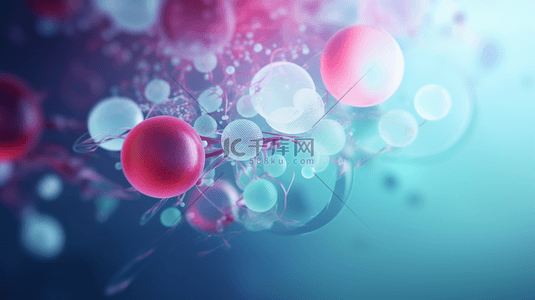 科技细胞背景图片_彩色生物科技细胞背景