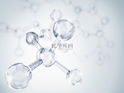 结构分子背景图片_蓝色和白色的分子