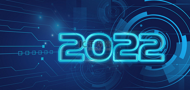 新年素材2022背景图片_2022科技线条蓝色商务科技