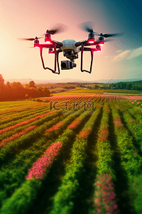 航拍风力背景图片_无人机航拍农业农场背景