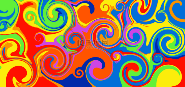 漩涡彩色抽象背景