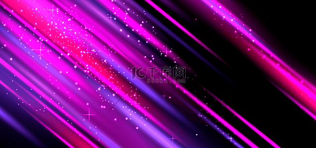 紫色模糊渐变图背景图片_科技闪光星空发光光点渐变线条速度感紫色背景