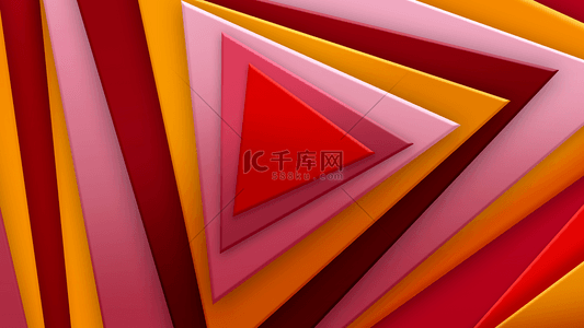 彩色抽象立体三角形叠加背景