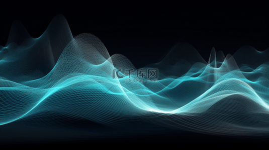 音乐波浪曲线背景图片_创意音乐波浪几何抽象背景