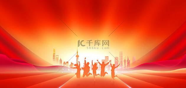 青年节共青团背景图片_建团100周年红金大气党建海报背景