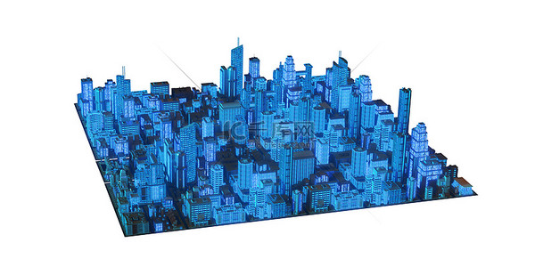 3d 未来3d 渲染的城市的布局的例证