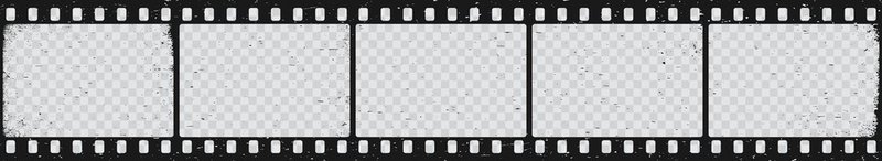 老式垃圾电影长片老式电影长片矢量赛璐珞卷轴框架带划痕边框的负片或电影幻灯片带有颗粒纹理隔离胶片的复古摄影老式垃圾电影长片老式电影长片