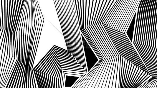 花纹立体背景图片_错觉线条纹路抽象黑白阶梯背景