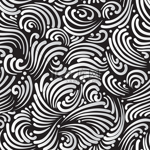 black背景图片_Abstract black and white background, seamless pattern