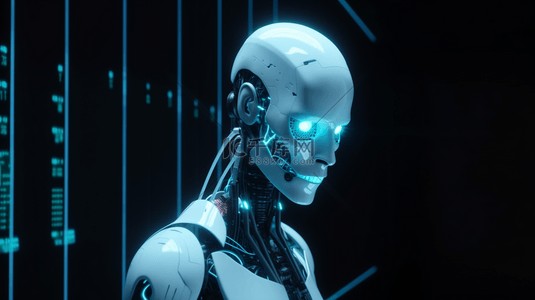 机械科幻背景图片_人工智能科技机器人