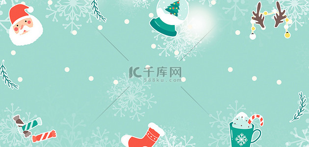 圣诞袜卡通背景图片_圣诞节背景袜子雪花