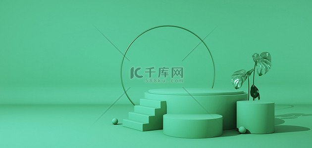 春季电商展示台c4d