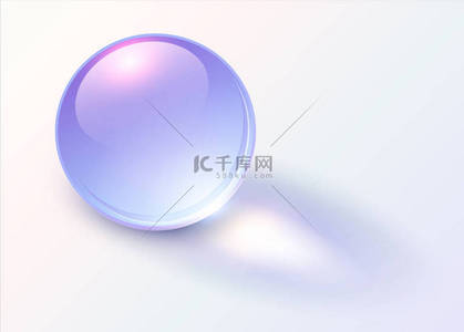 闪亮蓝色背景背景图片_带有闪亮蓝色球体的背景，3D光滑球动态矢量图解.