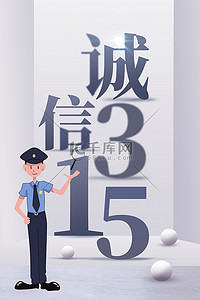 315打假背景图片_诚信315打假日 简约