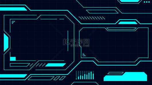 控制面板背景图片_基于黑色背景矢量设计的蓝光控制面板抽象技术接口.