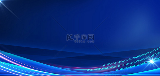 蓝色几何企业背景图片_商务科技线条纹理蓝色简约海报背景