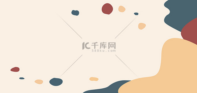 文艺简约浅色背景图片_简约几何色块莫兰迪文艺扁平banner