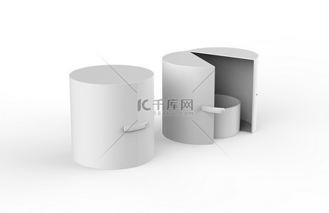 硬纸板背景背景图片_产品硬纸板包装盒.3d在白色背景下孤立的说明。为您的设计准备模板.