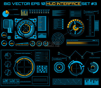 摘要未来,概念向量面向未来的蓝色虚拟图形触摸用户界面HUD.对于基于黑色背景、技术、在线设计、业务、 gui 、 ui的Web 、 site 、 mobile applications isolated on black background 、 techno 、 online design 、 business 、 gui 、 ui.