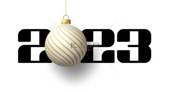 黑色b背景图片_祝您新年快乐。皇家黑色背景上印有白色和金色圣诞树球的豪华贺卡。B.病媒