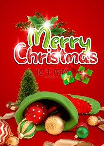冬季主题背景图片_圣诞节绿色圣诞树卡通背景