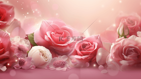 唯美温馨背景背景图片_粉色植物唯美花朵背景
