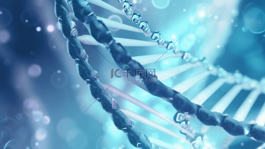 基因医疗科技背景图片_蓝色科技基因医美背景