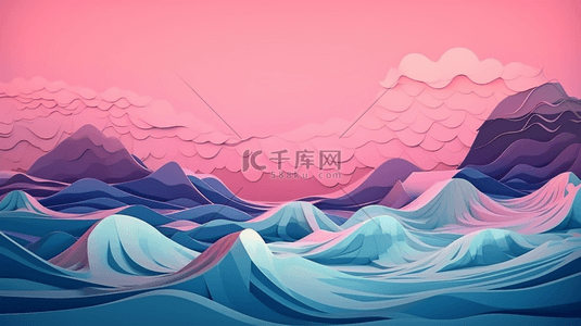 浪漫海岸背景图片_创意浪漫梦幻海岸场景