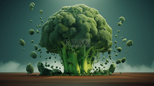创意蔬菜背景图片_新鲜的创意蔬菜西蓝花广告