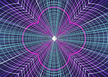 宇宙年纪背景图片_霓虹网格线条抽象几何