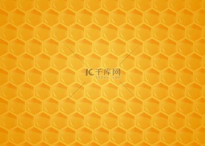 蜂巢几何抽象黄色蜂窝背景