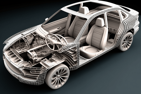 汽车内部构造数字艺术