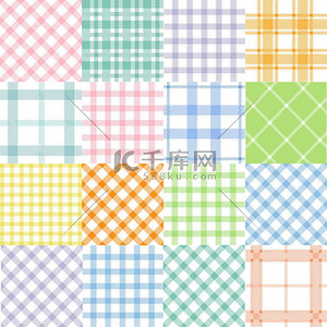 Set plaid pattern seamless. Tartan patterns fabric texture