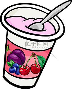酸奶剪辑艺术卡通插图