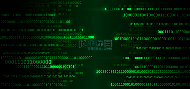 二进制数据背景图片_数据代码聚集绿色光效抽象背景