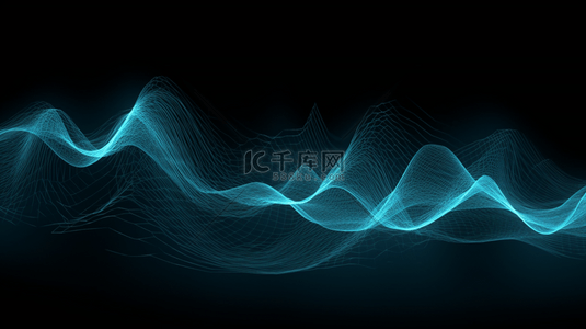 创意音乐波浪几何抽象背景