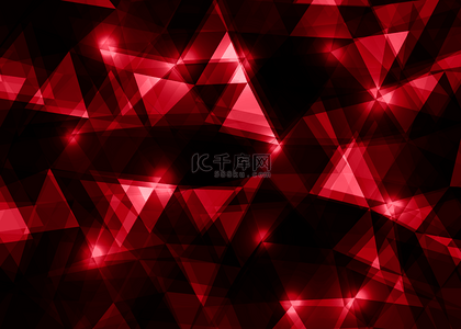 红色晶体背景图片_水晶质感光效抽象风格红色背景