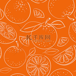 无缝隙花纹的红色柚子片.向量柑橘类水果图解。厨房、时尚纺织品和纸张.
