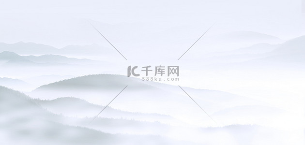 水墨山水黑白中国风禅意海报背景