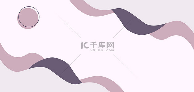 简约几何紫色莫兰迪banner