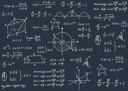 科学书背景图片_书写工整的教育数学公式背景